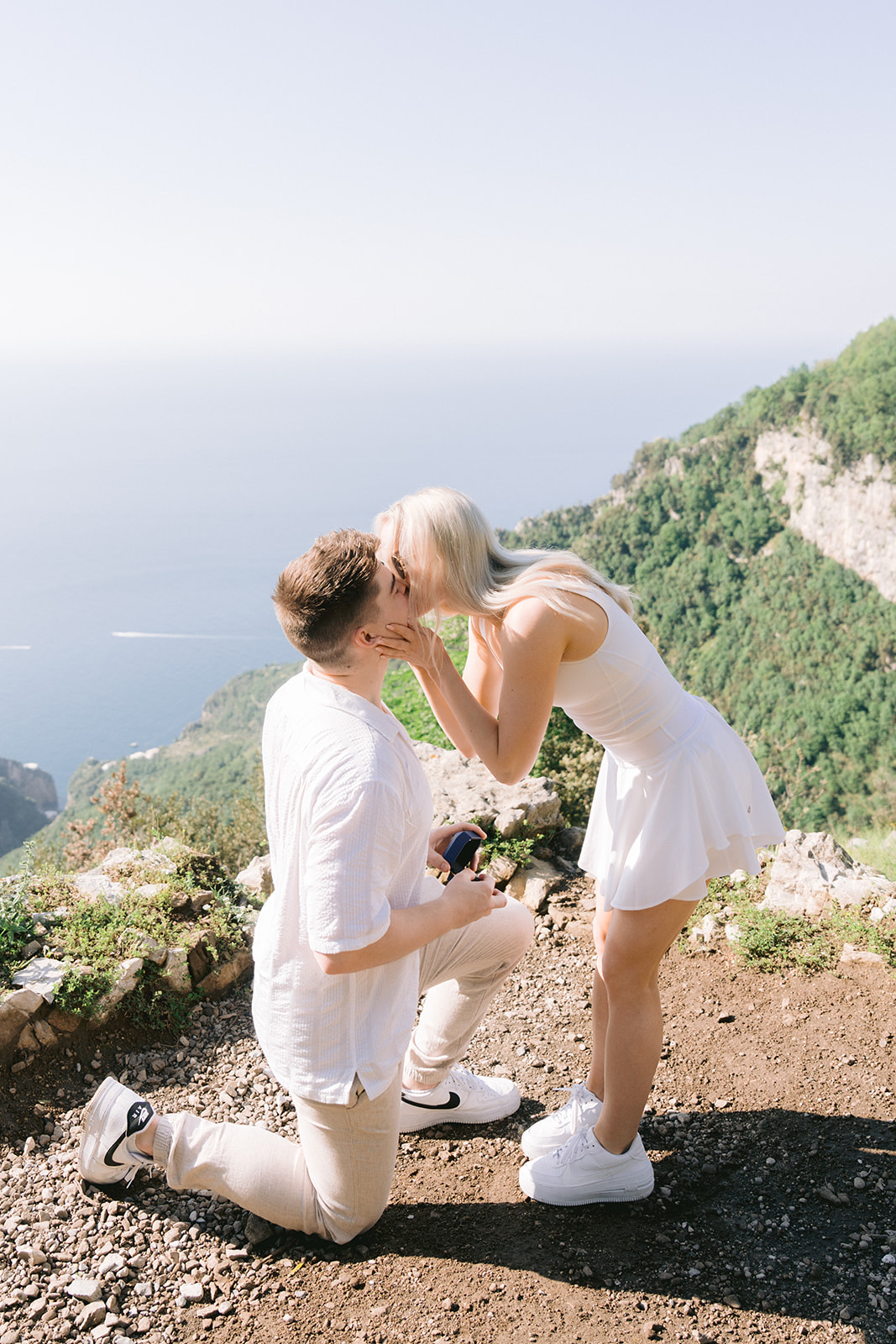 an adventurous surprise engagement In amalfi coast