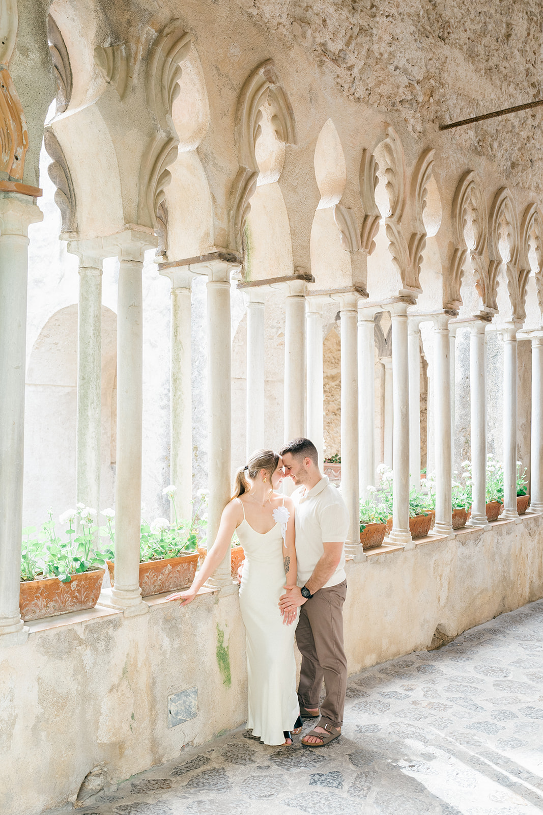 engagement photoshoot at a villa in ravello, amalfi coast