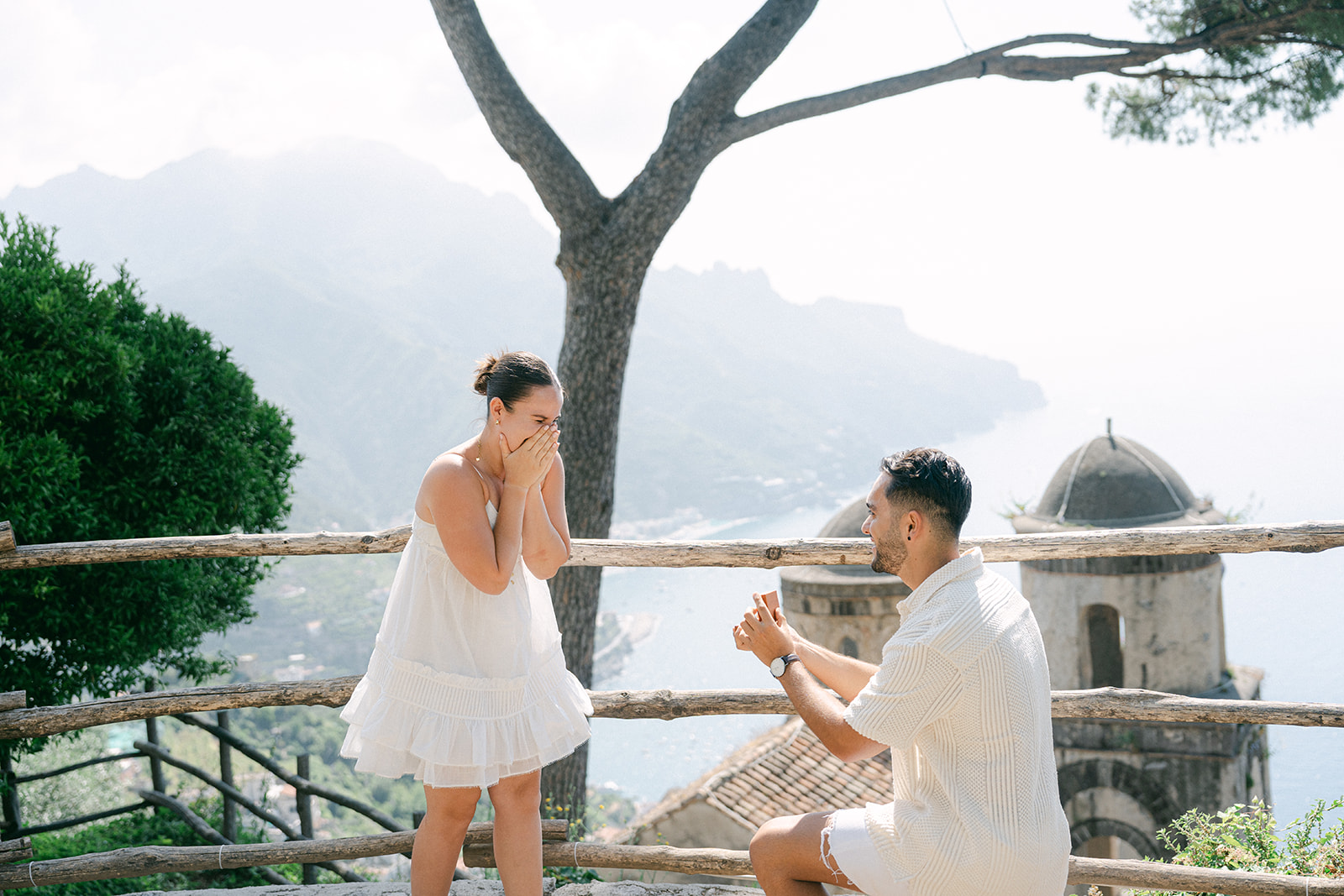 surprise engagement in Ravello, Amalfi Coast, Italy