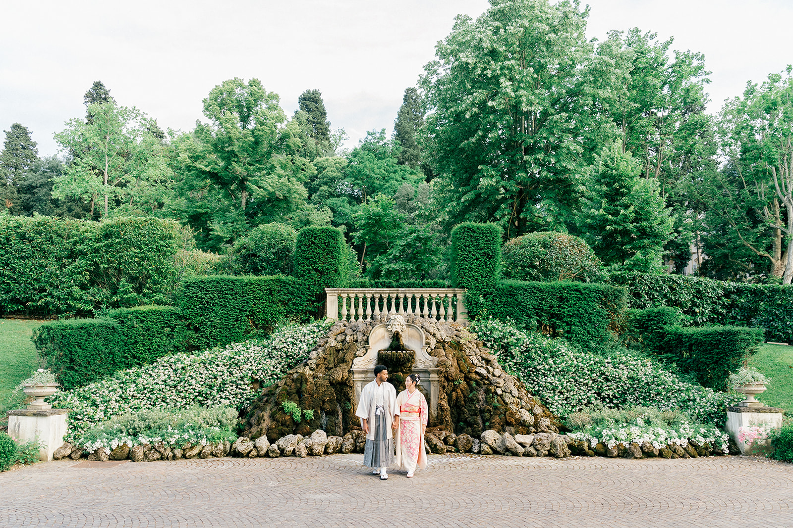 garden wedding for a Japanese traditional wedding