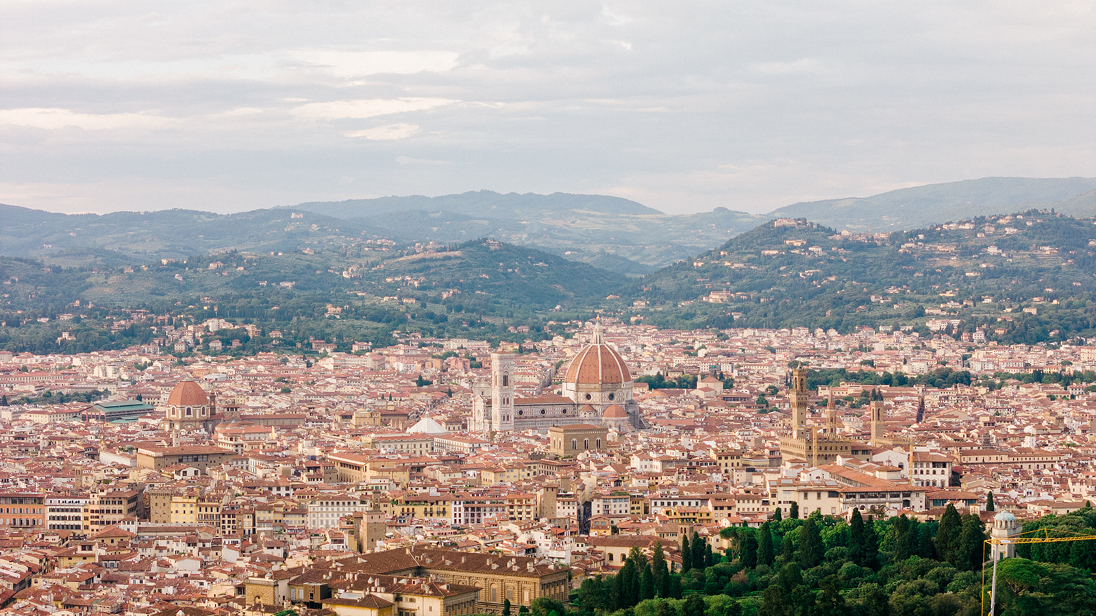 The views of Florence from Villa Cora