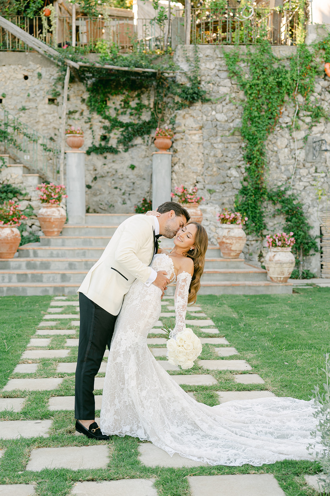 luxury wedding photo of the wedding couple