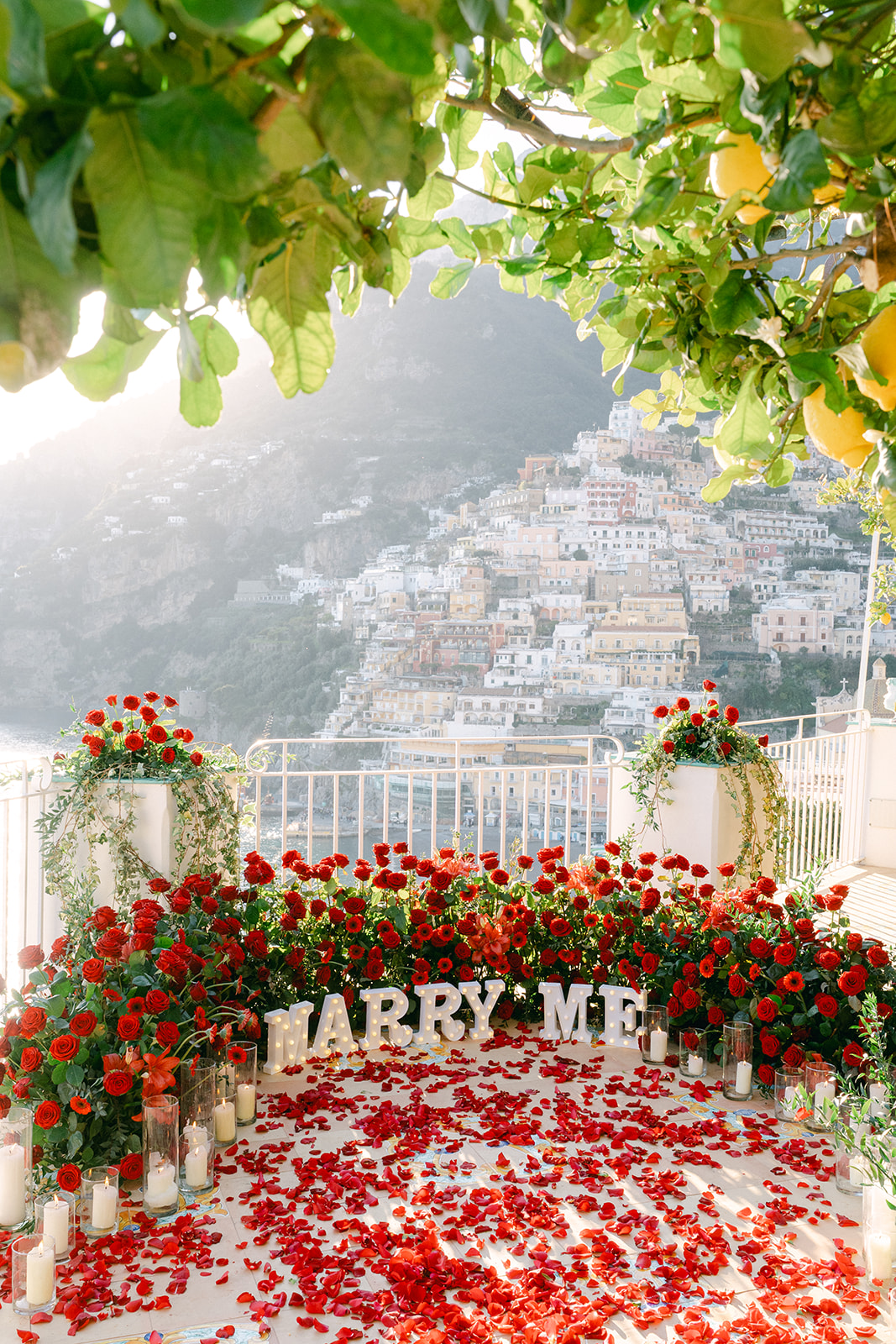 Luxury private proposal setup with a local proposal team I Do in Italy