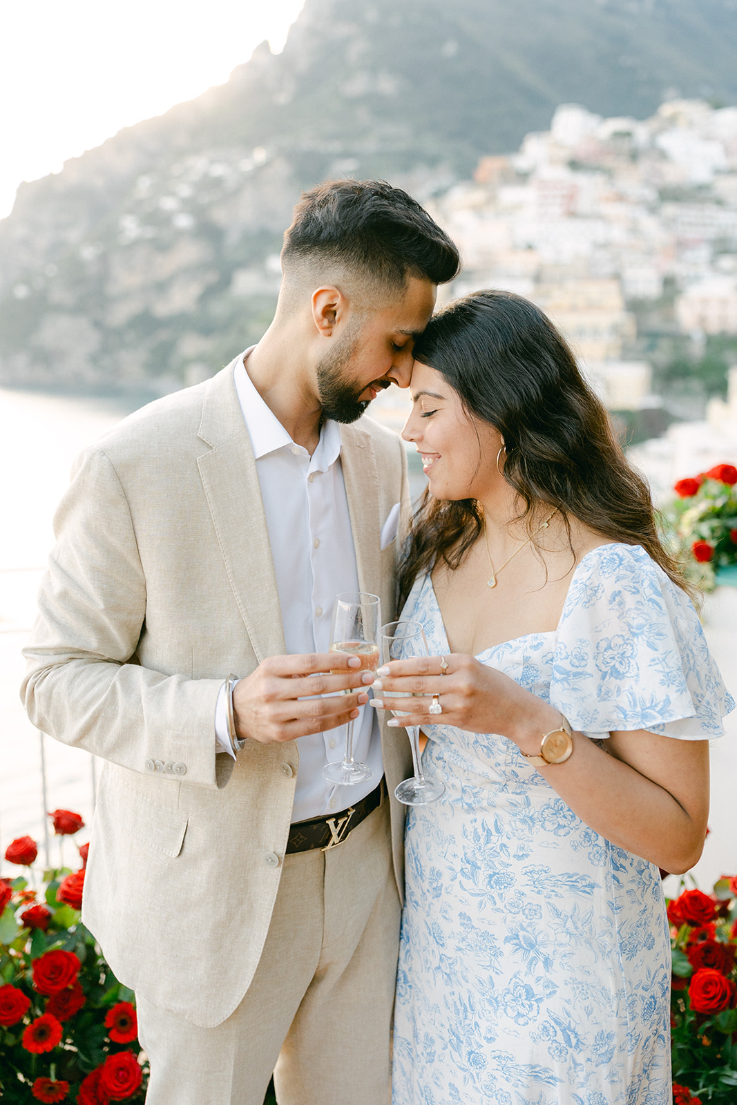 intimate surprise engagement photo