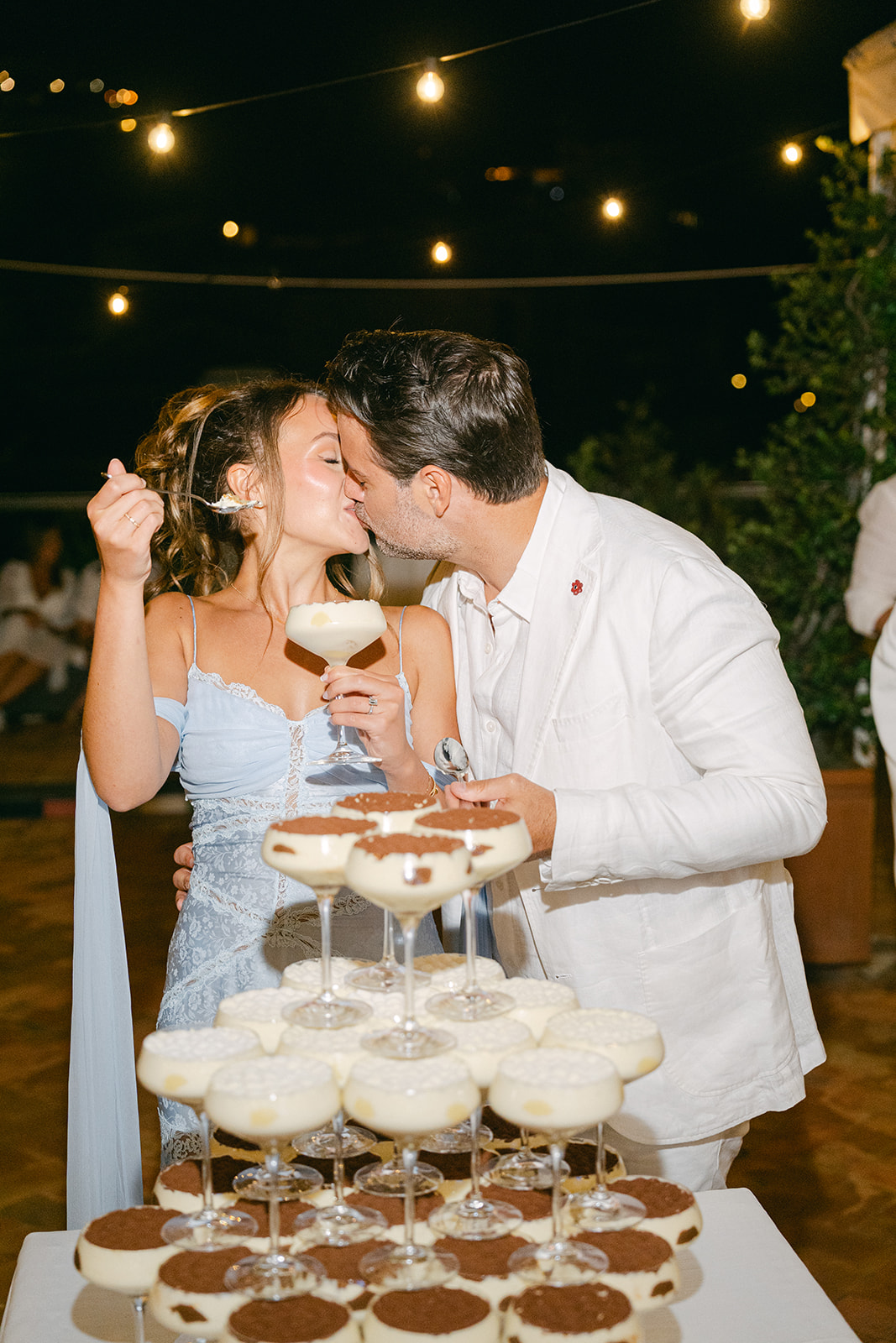 the couple with their famous tiramisu tower