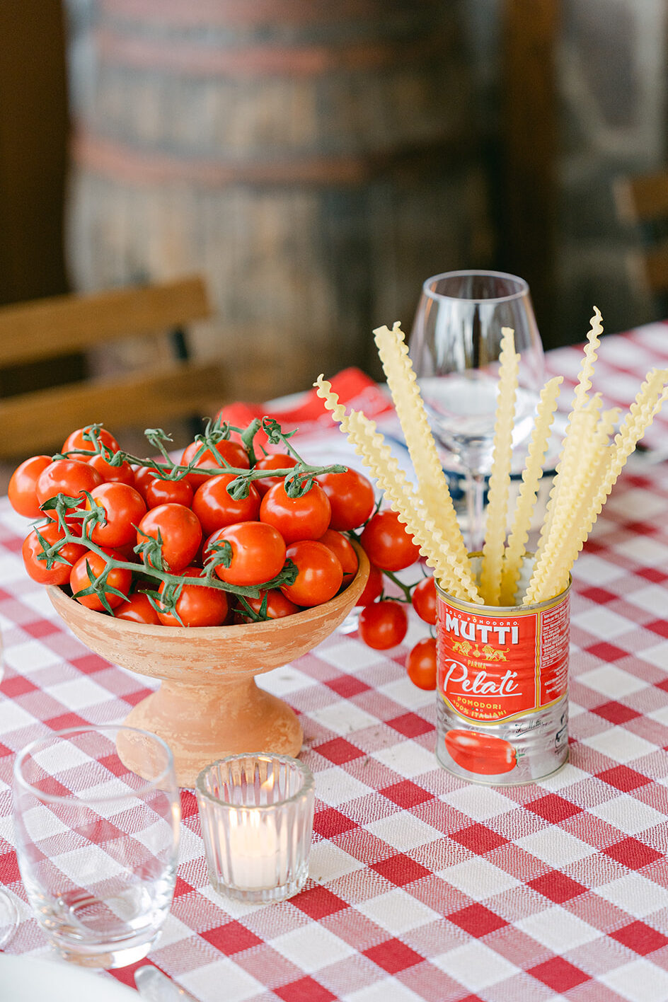 Italian wedding table decor 