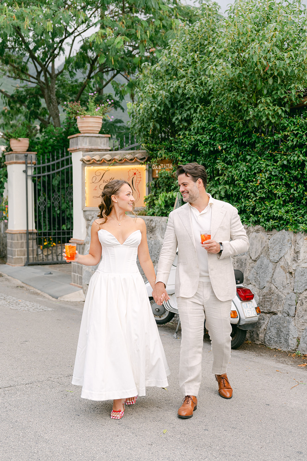 outdoor wedding portrait of bride and groom