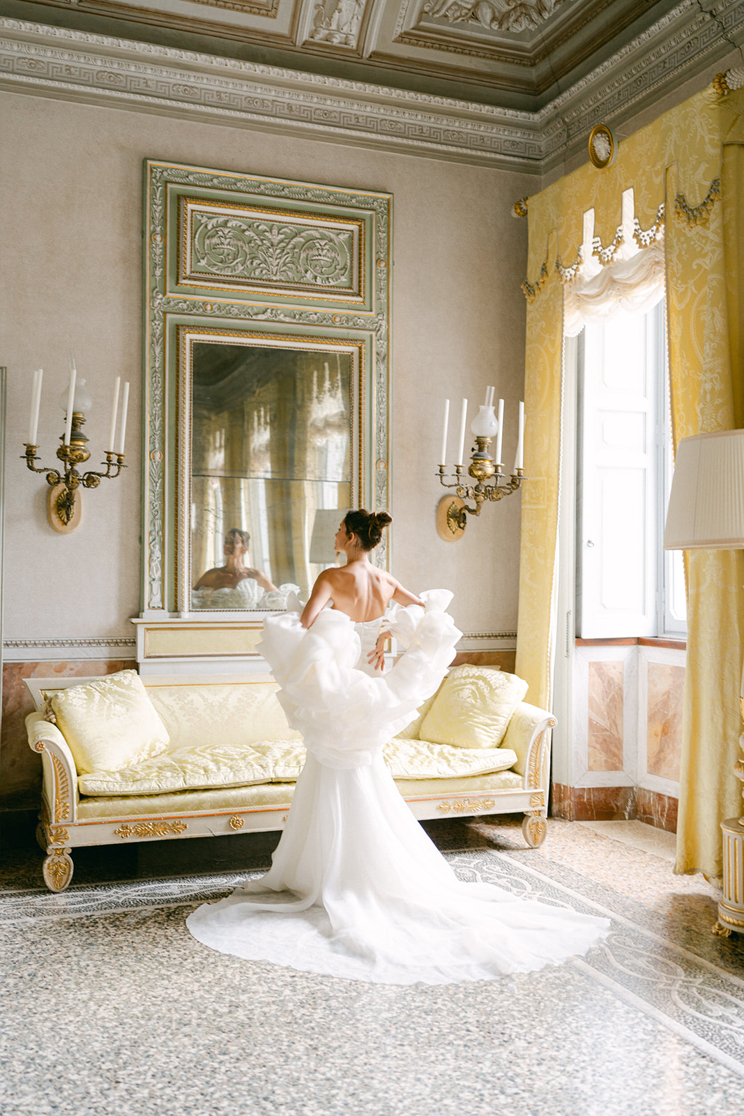 Editorial wedding portraits of the bride