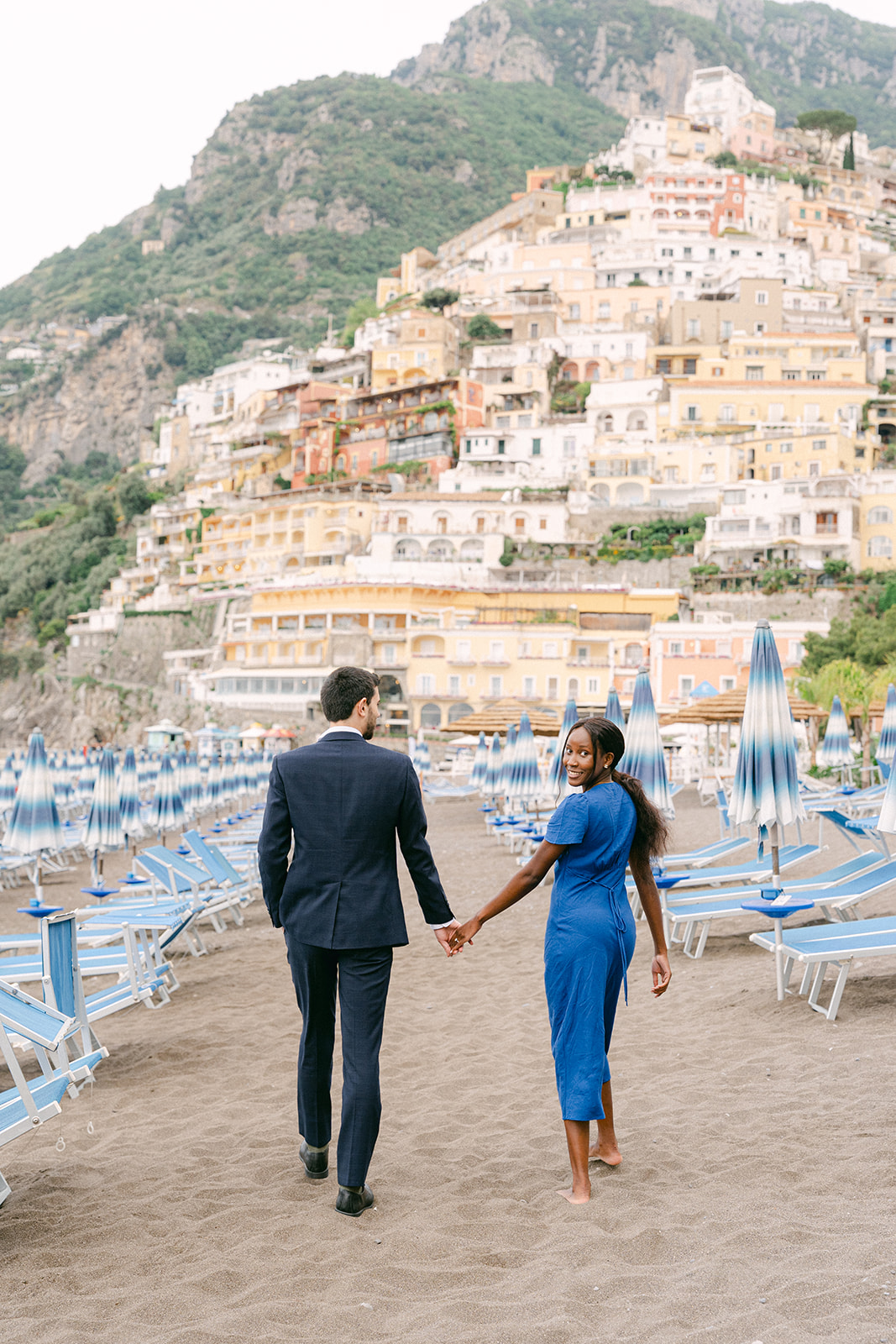 Positano engagement session at the beach