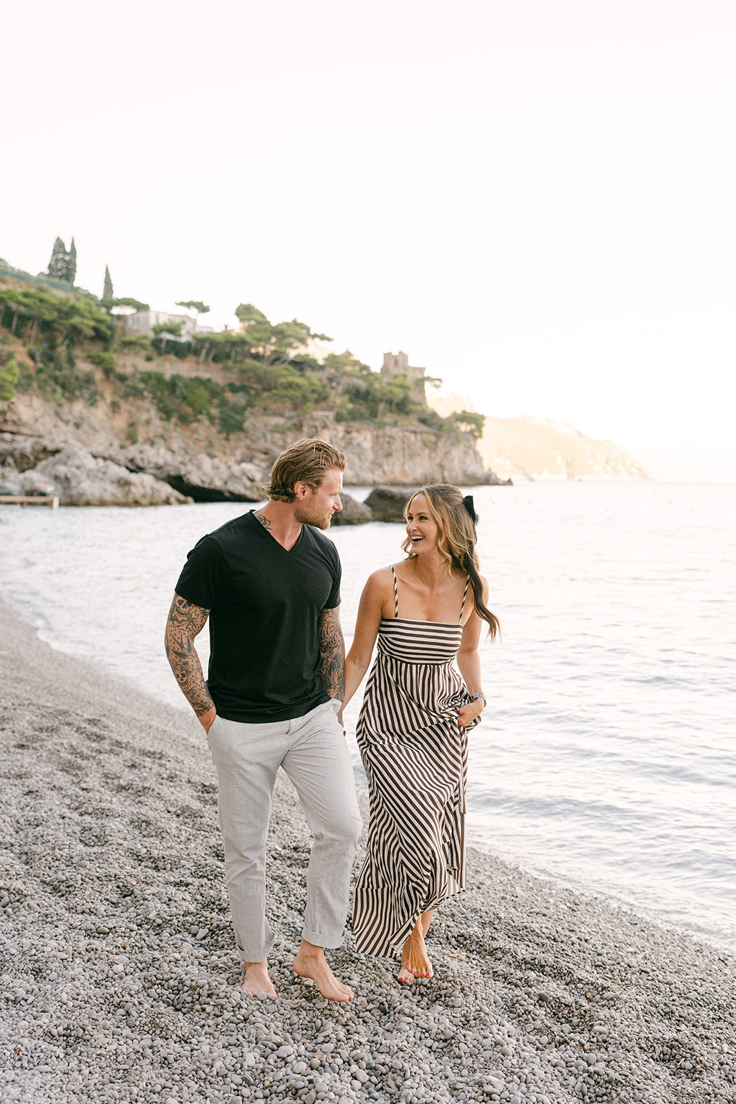 Romantic Amalfi Coast proposal with ocean views