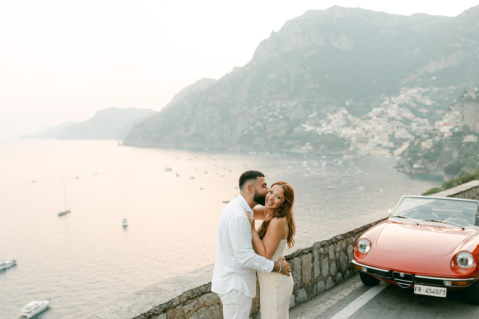 Cliffside proposal location on the Amalfi Coast in Italy