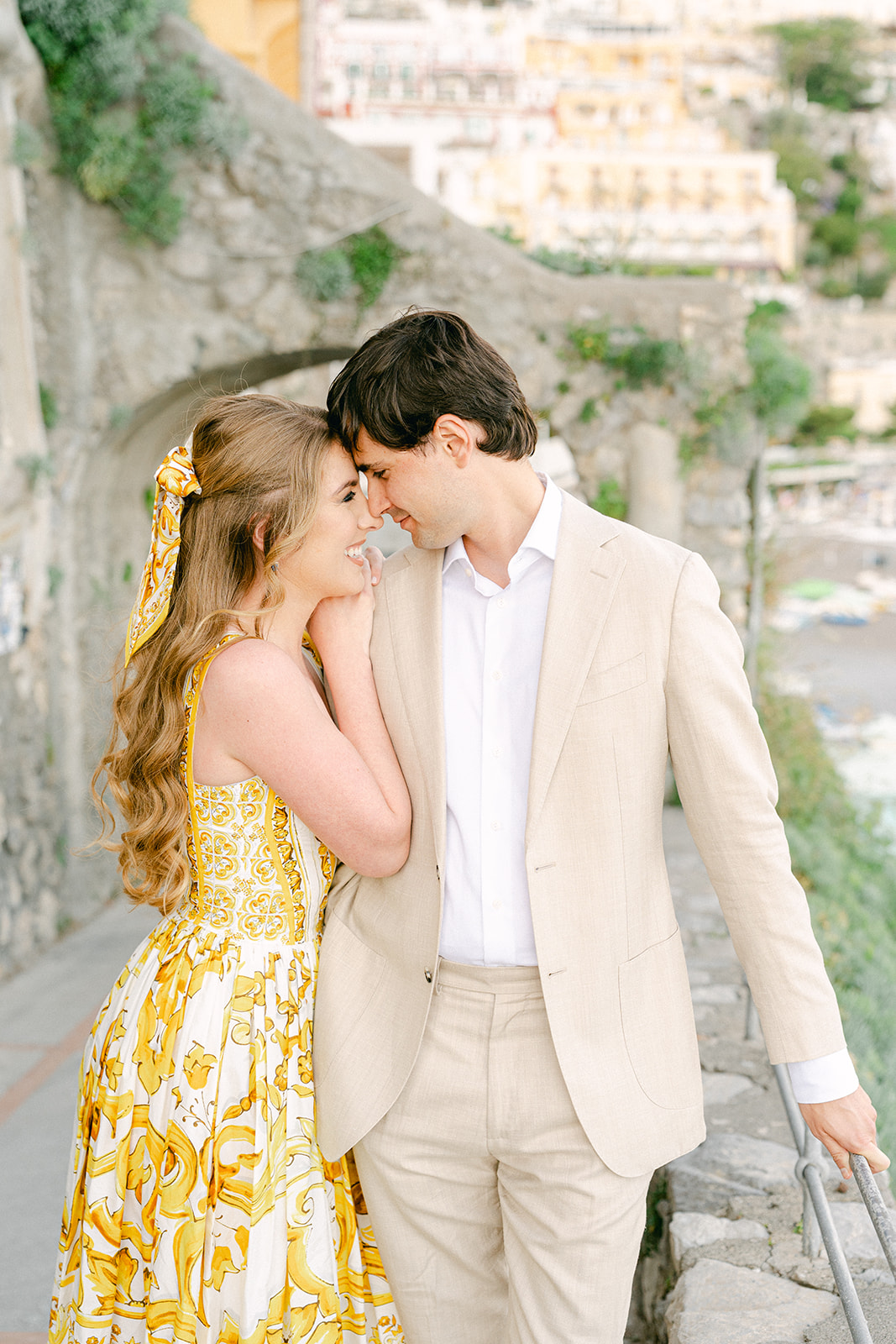 Andrea Gallucci - Destination Wedding Photographer- Amalfi Coast Positano Santorini Barcellona Rome Ravello Paris New York Engagement photoshoot capturing a romantic Amalfi Coast vacation moment