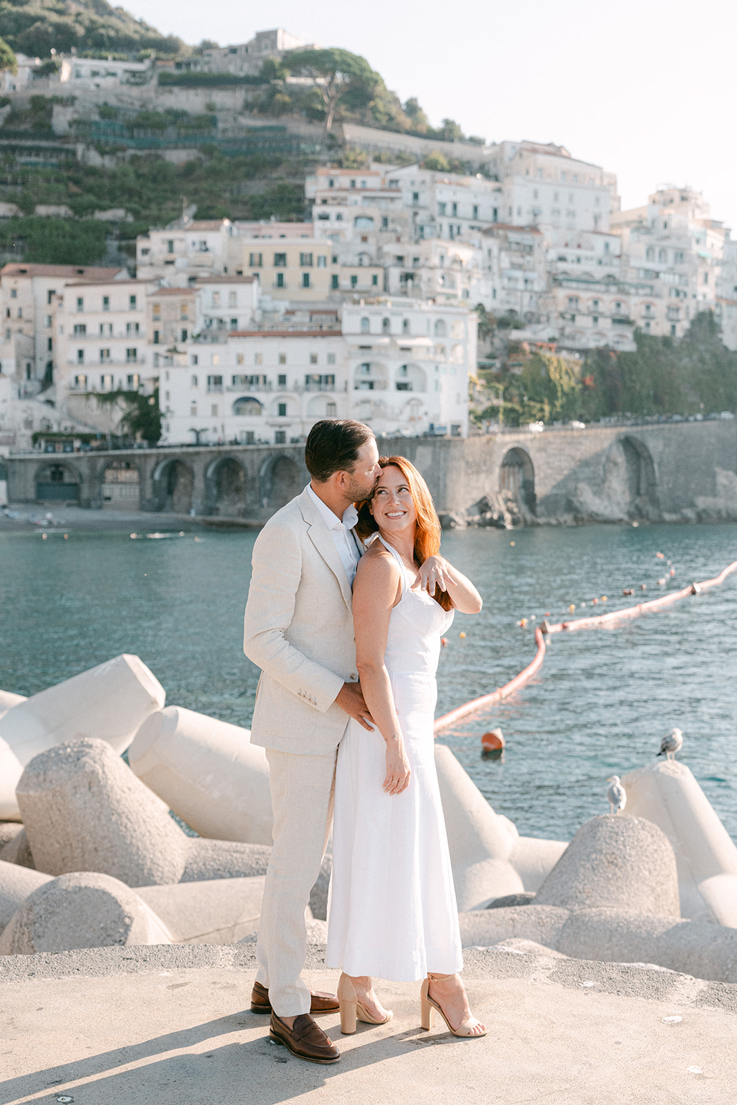 Andrea Gallucci - Destination Wedding Photographer- Amalfi Coast Positano Santorini Barcellona Rome Ravello Paris New York Romantic Amalfi Coast vacation moment captured during an engagement photoshoot