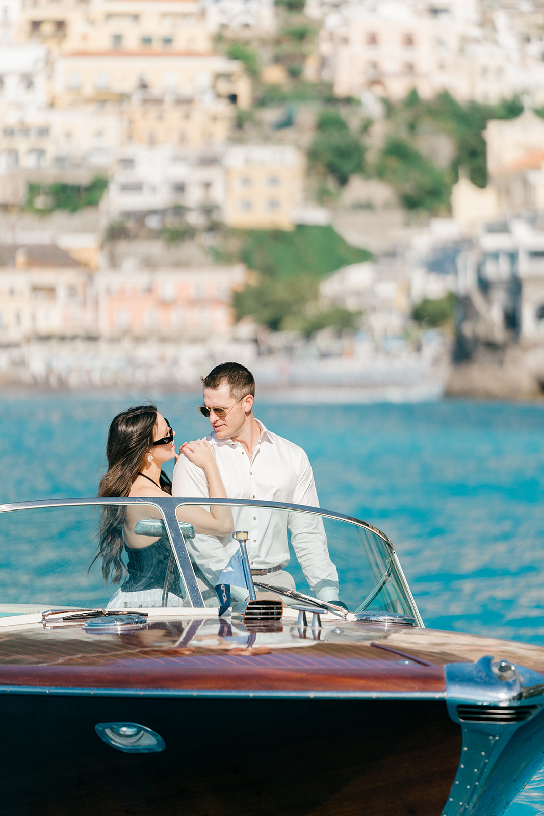 Andrea Gallucci - Destination Wedding Photographer- Amalfi Coast Positano Santorini Barcellona Rome Ravello Paris New York Romantic engagement photoshoot on Positano beach during an Amalfi Coast vacation