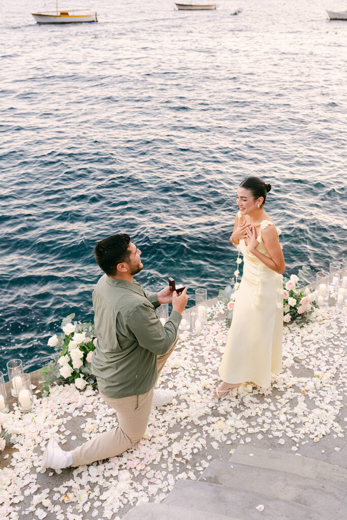Andrea Gallucci - Destination Wedding Photographer- Amalfi Coast Positano Santorini Barcellona Rome Ravello Paris New York Luxury proposal idea with a private dinner and sea views