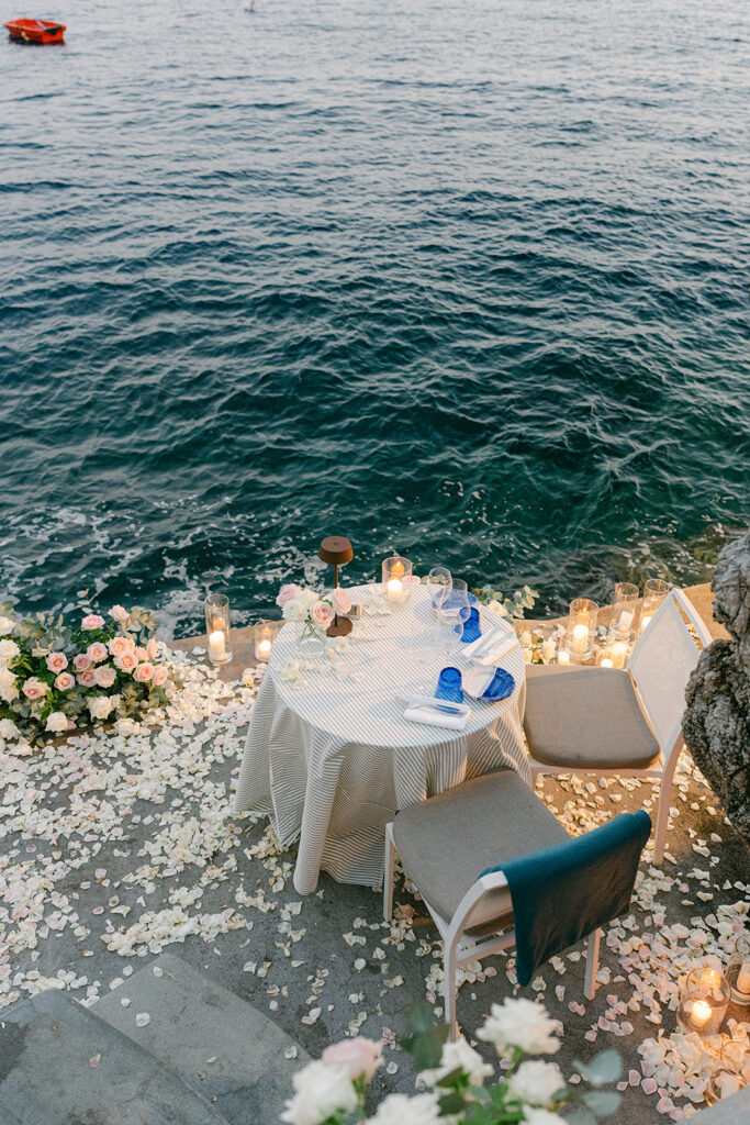 Andrea Gallucci - Destination Wedding Photographer- Amalfi Coast Positano Santorini Barcellona Rome Ravello Paris New York Private dinner proposal overlooking the Amalfi Coast