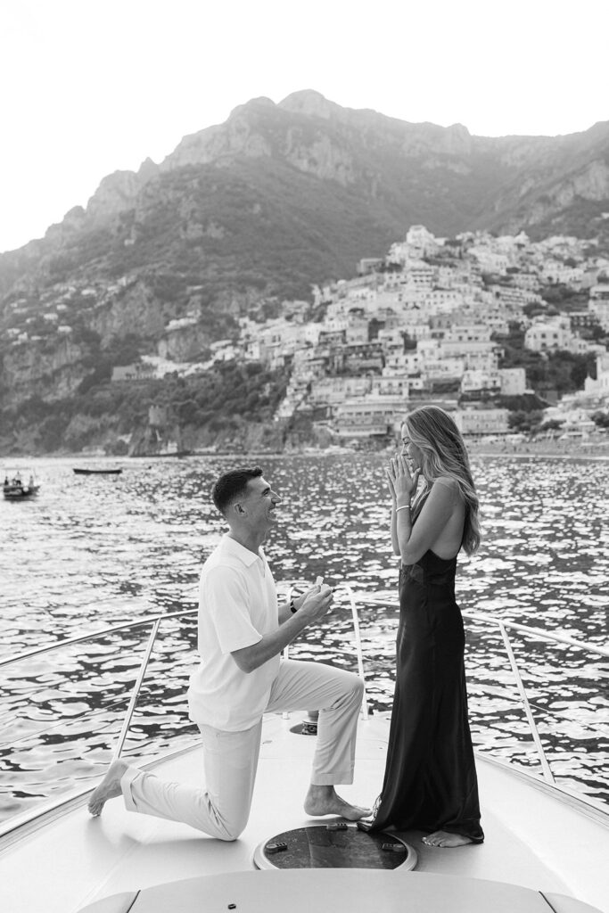 Andrea Gallucci - Destination Wedding Photographer- Amalfi Coast Positano Santorini Barcellona Rome Ravello Paris New York Surprise proposal on a private boat along the Amalfi Coast