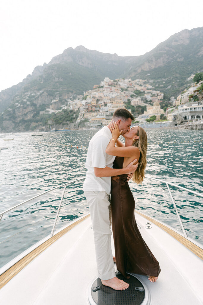 Andrea Gallucci - Destination Wedding Photographer- Amalfi Coast Positano Santorini Barcellona Rome Ravello Paris New York Engagement photos after a boat proposal on the Amalfi Coast